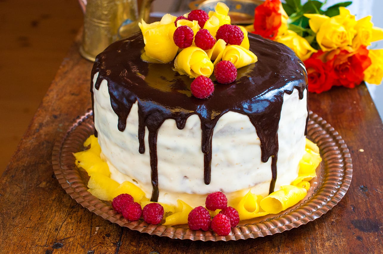 čookoládovo - vanilková torta s mangom recept