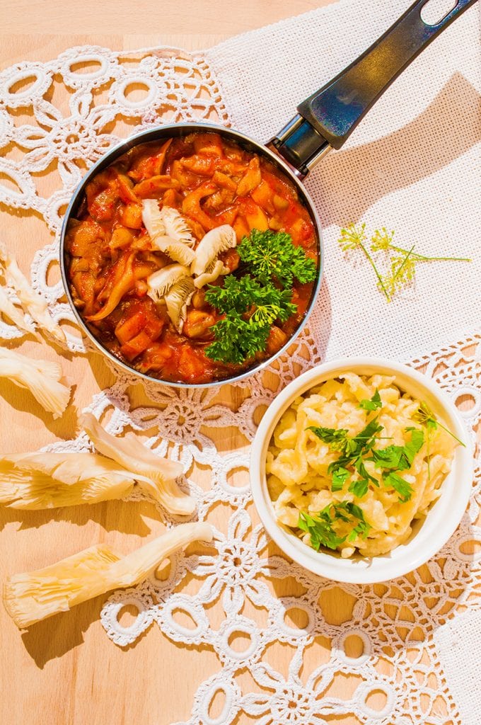 recept na domáci hlivový paprikáš