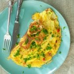 omeleta s hráškom recept