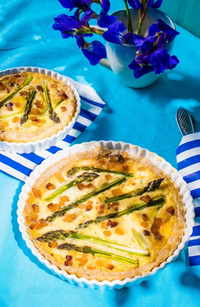 špargľový quiche recept