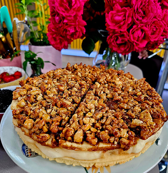 medová torta s orechami
